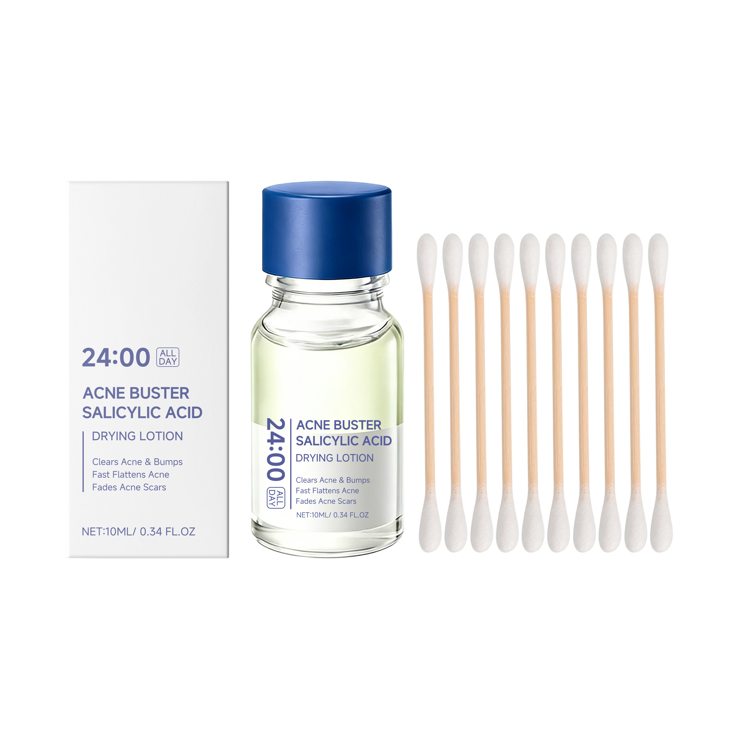 Skincare Moisturizer - 살리실산 드라이잉 로션 면봉 포함 페이스