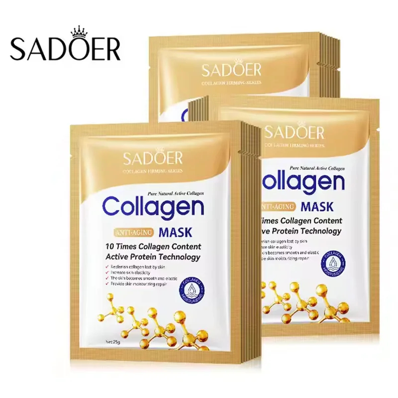 50/30/20/10pcs SADOER 콜라겐 페이스  - Collagen Sheet Mask 리뷰 및 가격