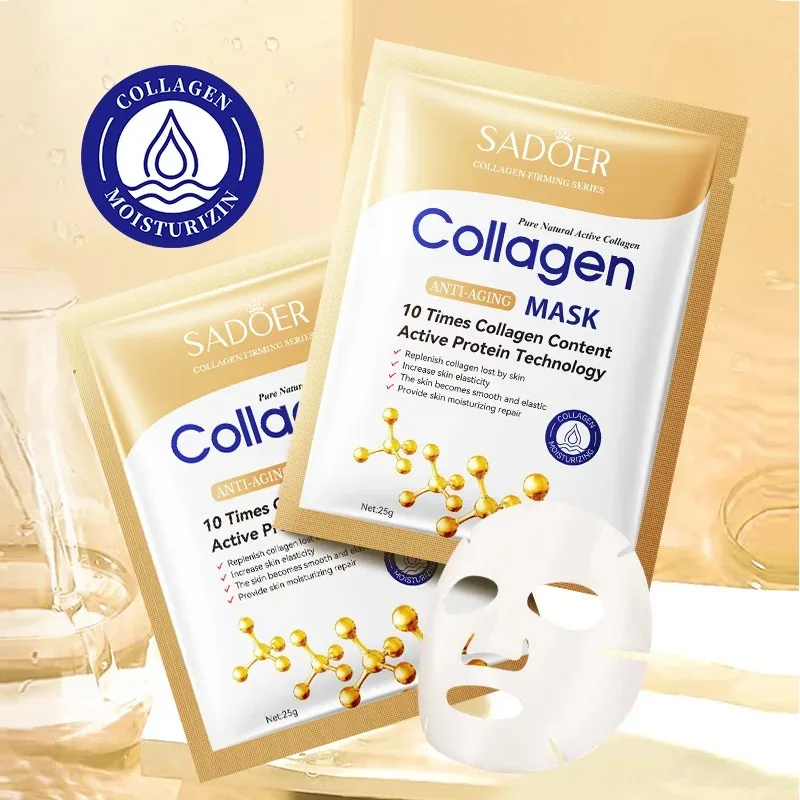 50/30/20/10pcs SADOER 콜라겐 페이스  - Collagen Sheet Mask 리뷰 및 가격