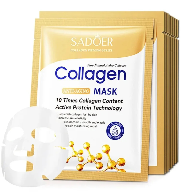 50/30/20/10pcs SADOER 콜라겐 페이스  - Collagen Sheet Mask 리뷰 및 가격