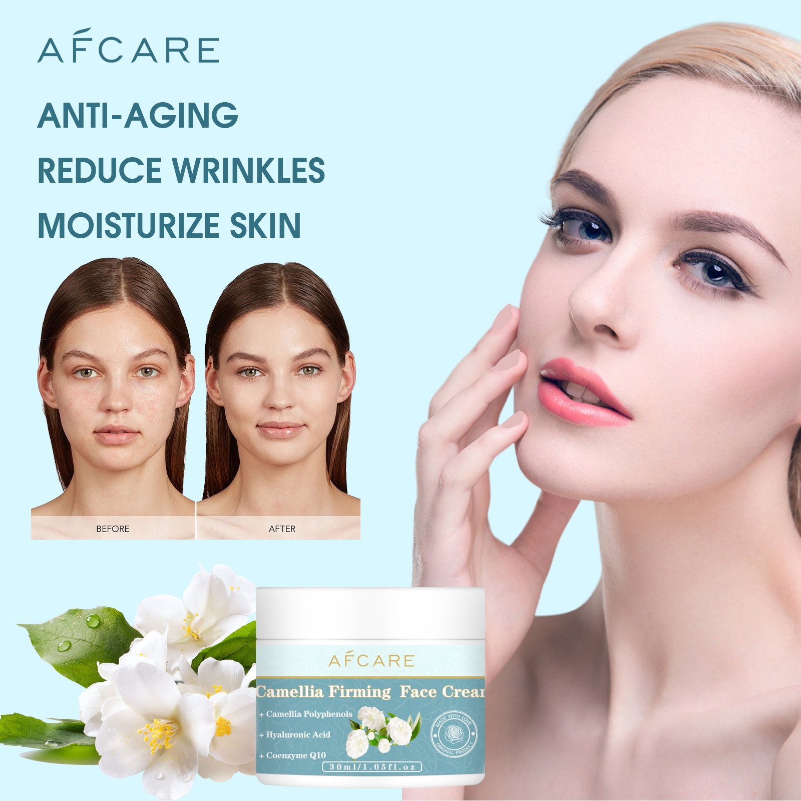 카멜리아 퍼밍 페이스 크림, 안티 링클 에센스, 잔주름 - Coenzyme Q10 Cream 리뷰 및 가격