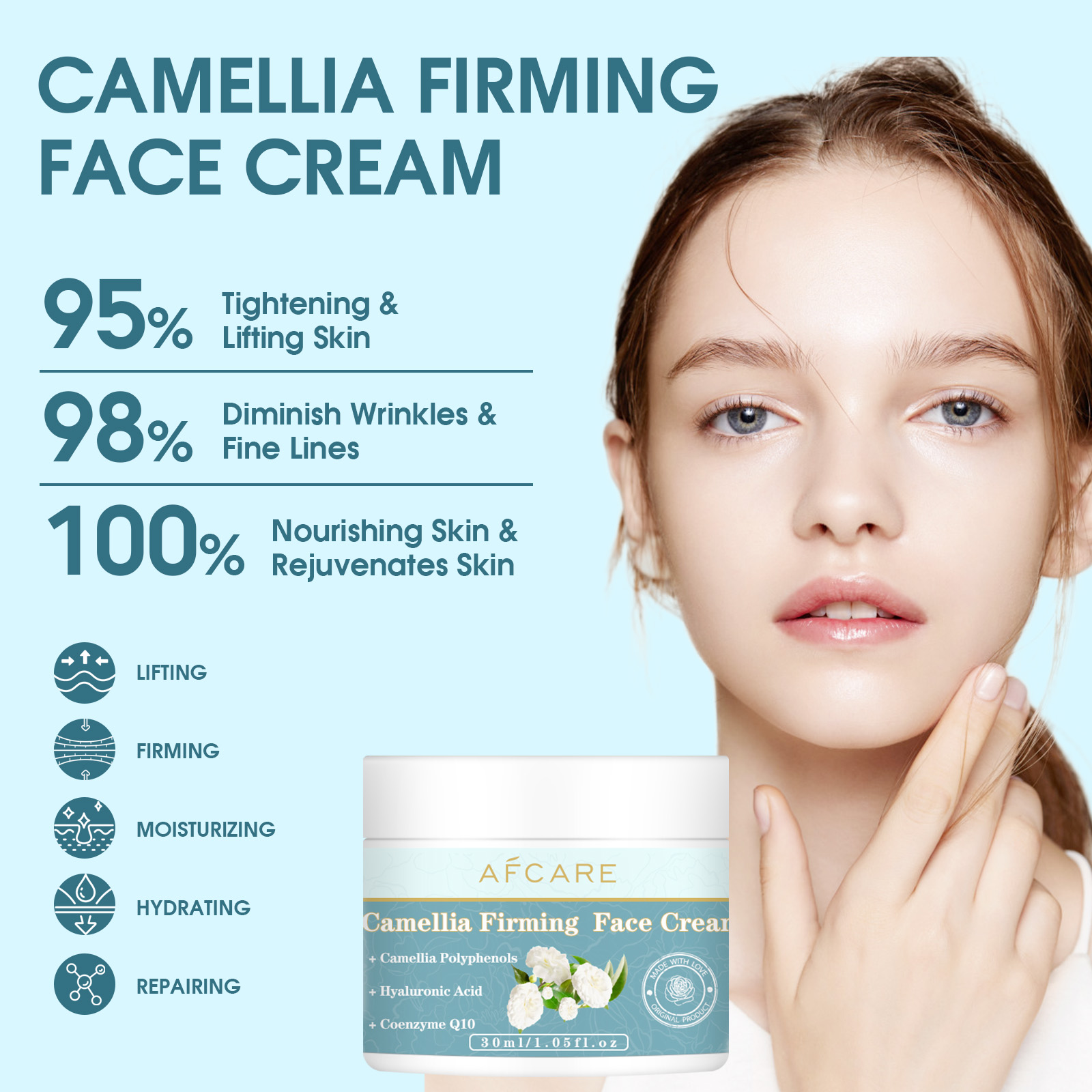 카멜리아 퍼밍 페이스 크림, 안티 링클 에센스, 잔주름 - Coenzyme Q10 Cream 리뷰 및 가격